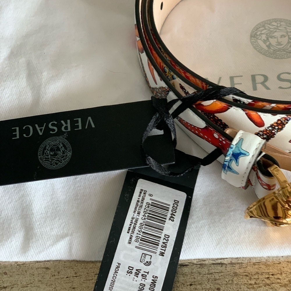 Versace La Medusa Tresor de la Mer Printed Belt - Picture 6 of 12